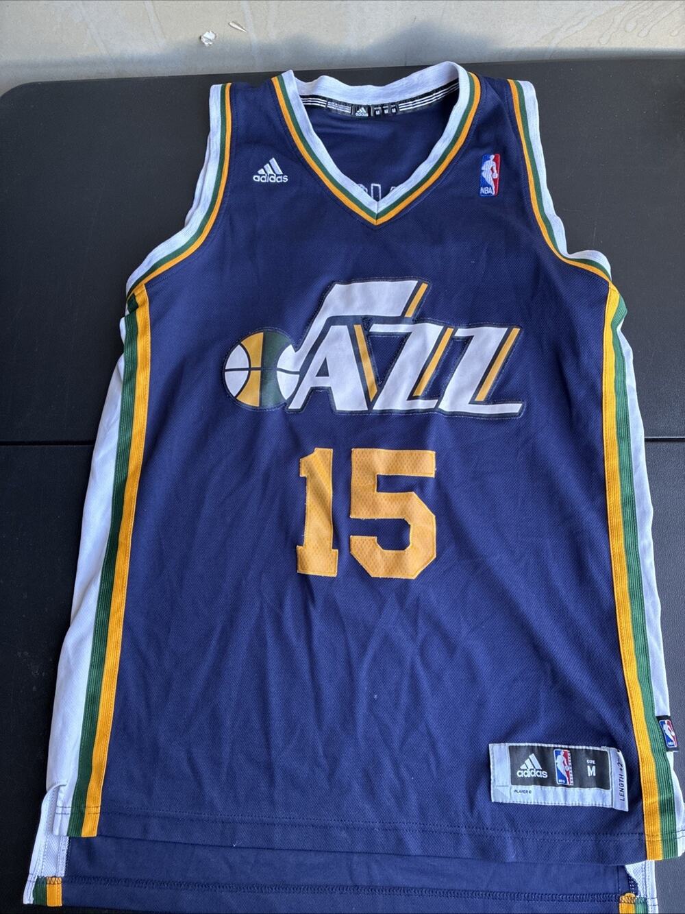 Vintage Adidas Utah Jazz Favors Purple Yellow Green White NBA Jersey Men’s M